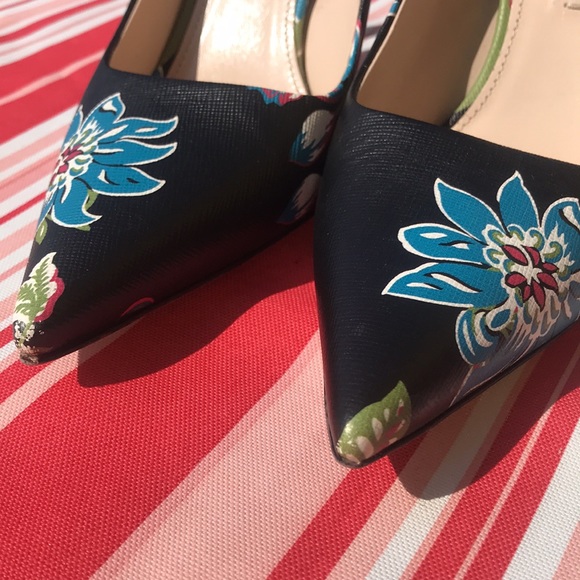 PRADA floral pointed toe pumps - Picture 5 of 8